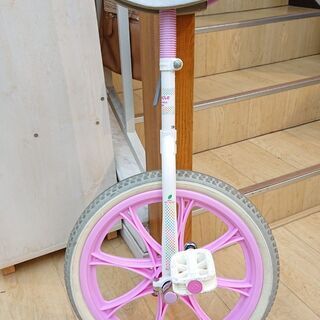 一輪車 18インチ 13-15C ホワイト×ピンク UNI CY...
