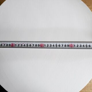 円形スツール（木製）白塗装品（中古）の画像