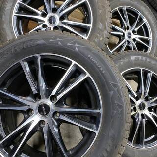 タイヤ販売☆17インチアルミ☆スタッドレスタイヤセット！17x7J IN55 5H PCD114.3☆ブリザックDM-V2　225/65R17 102Q　4本セット　格安☆組み換え可能☆