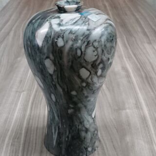 【韓国】高麗大理石壺 花瓶 サイズ/H330*W175*D175(mm) 花器 フラワーベース 製造番号付き【ILSHINSTONE】