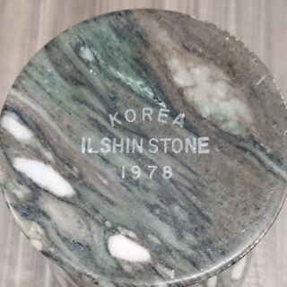 【韓国】高麗大理石壺 花瓶 サイズ/H330*W175*D175(mm) 花器 フラワーベース 製造番号付き【ILSHINSTONE】