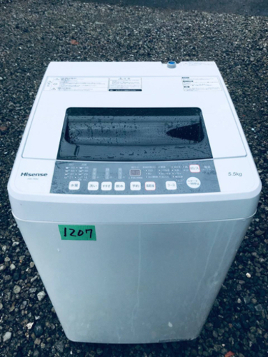①✨2018年製✨1207番 Hisense✨全自動電気洗濯機✨HW-T55C‼️