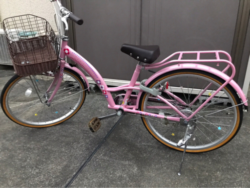 超美品　子供　自転車　チャオキュート　ピンク　マッハピンク　22インチ　防犯登録つき