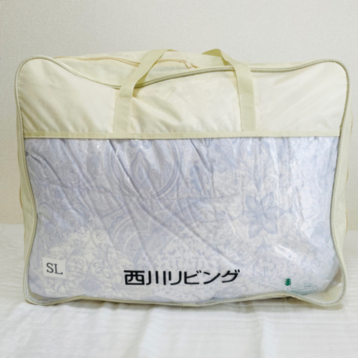 お値下げ 高級 西川羽毛 シングル ダウン93% 詰め物1.2kg SL