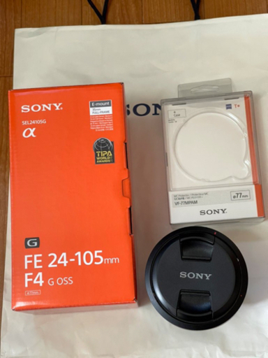 美品SONY FE 24-105mm F4 G 3年ワイド保証付  SONYレンズプロテクター付。（