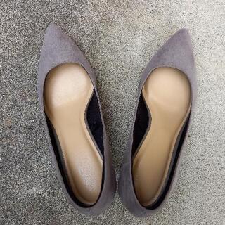 ※値下げ【未使用】パンプス グレー 23.5cmの画像
