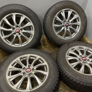 【BS BLIZZAK DM-V2 225/65R17】スタッドレス【BALMINUM 17インチ 7J5HPCD114.3+45】エクストレイル CX-5 CX-8等　(TH465)クレジットカード QRコード決済可能