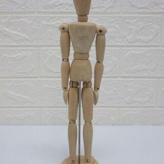 st0249　木製　モデルマネキン　デッサン人形　手足可動式　ス...