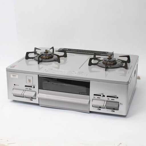 181)ノーリツ NG60SVL 2018年製 ガステーブル ホーロートップ水有り片面焼きグリル 都市ガス 左強火タイプ NORITZ