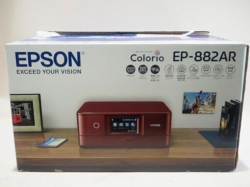 【苫小牧バナナ】開封未使用品☆EPSON/エプソン EP-882AR Colorio/カラリオ インクジェット複合機 レッド Wi-Fi接続可能 2019年モデル♪