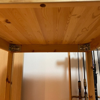 2人がけテーブル差し上げます。IKEA 木目調　ライトブラウンの画像