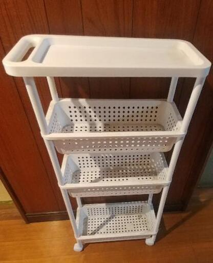 【美品】４段収納ラック・キャスター付き