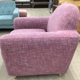 1人掛けソファー　Franc franc パープル　布　ヌボラの画像