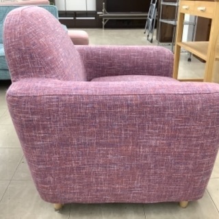 1人掛けソファー　Franc franc パープル　布　ヌボラの画像
