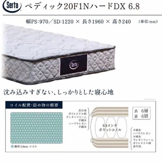 サータ SERTA ペディック20　ハード　シングル　ドリームベッド　新品未使用の画像