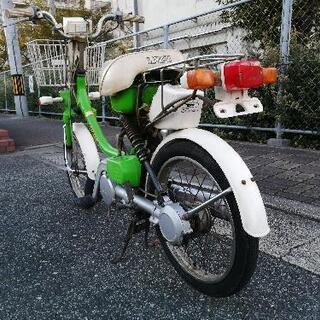 最後　早急引取　場所整理　値下げしてます　YAMAHA　carrot  50cc 2スト　走行確認済　バッテリー新品　耐熱防錆加工　未確認格安　原付バイク　スクーターの画像