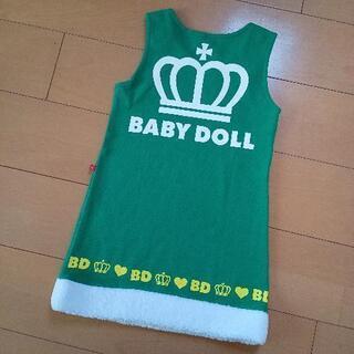 新品ボア付ジャンパースカート110緑ベビードールBABYDOLLベビド