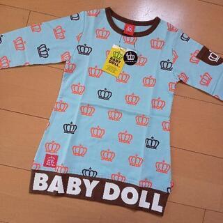 新品王冠総柄ワンピース110ベビードールBABYDOLLベビド

