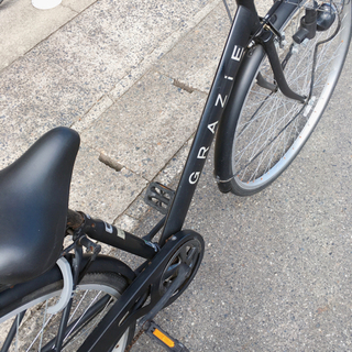 6段階変速ギア付き自転車✨27インチ　黒色✨鍵あり✨当店で防犯登録できます♪✨中古品の画像