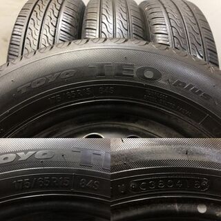 【TOYO TEO Plus 175/65R15】【トヨタ カローラフィールダー 純正ホイール 15インチ 5J4HPCD100+39】2018年製 ヴィッツ等にも　(MTJ113) クレジットカード QRコード決済可能の画像