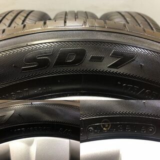 【TOYO SD-7 175/65R15】【トヨタ カローラフィールダー 純正ホイール 15インチ 5J4HPCD100+39】2018年製 バリ溝 ヴィッツ等にも　(MTK108) クレジットカード QRコード決済可能の画像