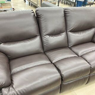 ﾘｸﾗｲﾆﾝｸﾞｿﾌｧｰ ﾀﾞｰｸﾌﾞﾗｳﾝ 合皮