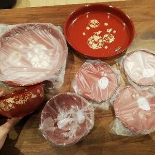 和風なお盆、食器セット