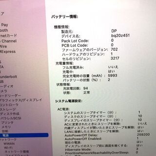 【MacBookPro】16GB 128GB PCIeベースフラッシュストレージ（管理番号:2400011071903）の画像