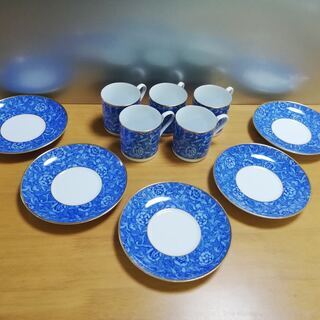 【maple white china】カップ&ソーサー ×5　⑯⑰