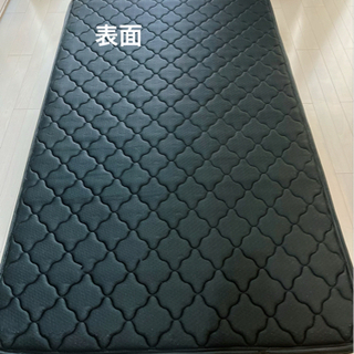 ☆セミダブル☆ボンネルマットレス(ローベッド) ブラックカラー 敷布団カバー付き 【取りに来られる方限定です】の画像