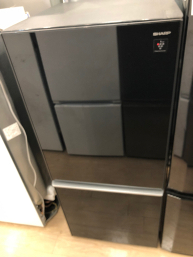 ＊【6ヶ月安心保証】SHARP 2ドア冷蔵庫　ガラストップ