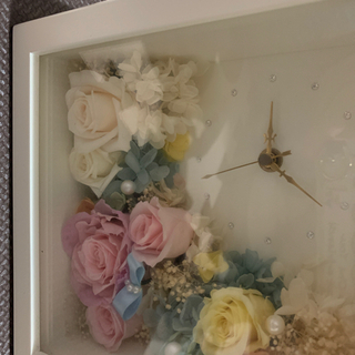 ハンドメイド　時計　ブリザードフラワーの画像