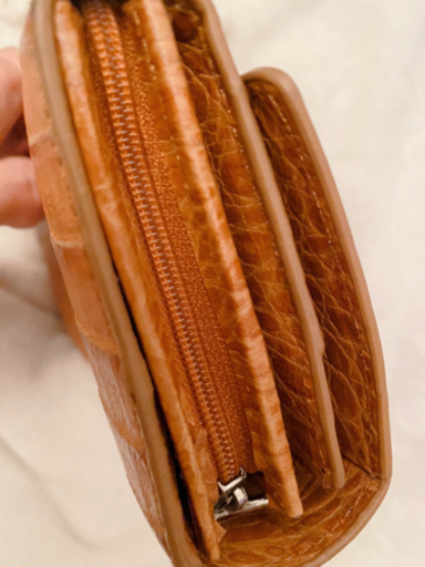 大容量！ 長財布 クロコダイル 美品！ キャメル 茶色