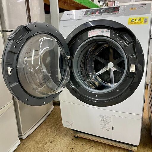 美品【 Panasonic 】パナソニック 洗濯9.0㎏/乾燥6.0㎏ ドラム式洗濯機 ジェット乾燥 泡洗浄 ヒートポンプ乾燥 自動槽洗浄 NA-VX3500L