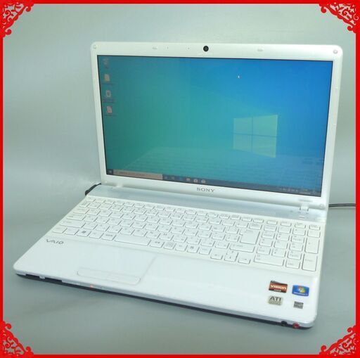即使用可 シルバー ノートパソコン Windows10 中古良品 15.5型ワイド SONY VAIO VPCEE25FJ AMD 4GB DVDマルチ 無線 webカメラ Office
