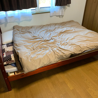 取りに来てくれる方限定★ダブルベッド枠