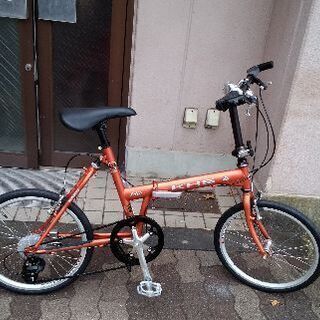 KHS[ケーエイチエス]F20-T 20吋 ミニベロ(折り畳み自転車) 7speeds/オレンジ系