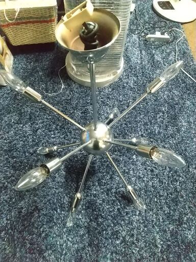 Y!　【SPUTNIK LAMP】スプートニクランプ 18バルブ CHROME クローム　現状品　本体のみ（電球は付属しません）ミッドセンチュリー