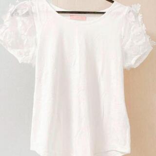 ＊レディース＊フラワー＊ホワイト＊Tシャツ＊