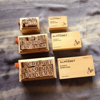 アルファベットと数字のハンコ　6箱セットの画像