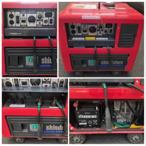 【引き渡し決定】新ダイワ (やまびこ)  ガソリン エンジン 溶接機 兼 発電機 EGW181 MS  (防音型)