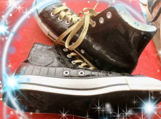 コンバース　ハイカット　期間限定✴︎希少価値　美品 ALL STAR STARZIP HI / オールスター スタージップ HI (ブラック 