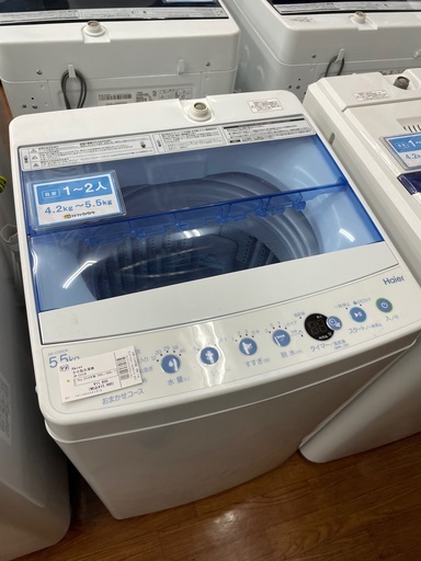 ハイアール　5.5kg全自動洗濯機　JWーC55K 2018年製