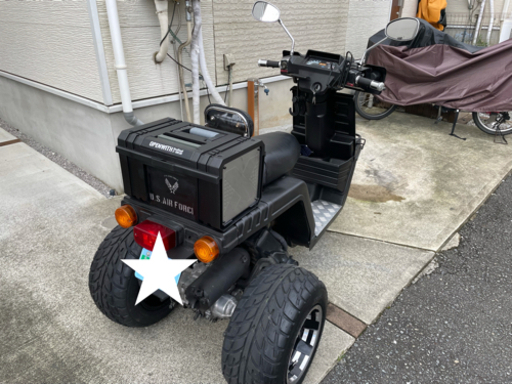 ジャイロX   ジャイロx  GYRO X  ミニカー登録　カスタム　2スト　タイヤ交換済み　バイク　配達　アメリカン　原付　50cc  三輪