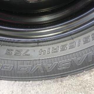 ダンロップ　タイヤ　新車外し　ホイールカバー付きの画像