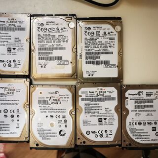 正常　-　ノートパソコン用ハ－ドデイスク7台