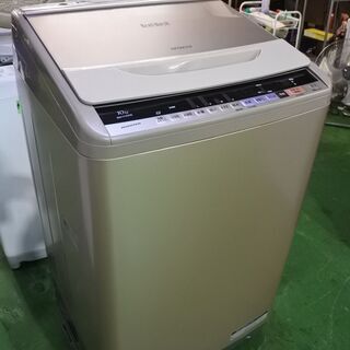 日立 17年式 BW-V100B 10㎏洗い 簡易乾燥機能 ファ...