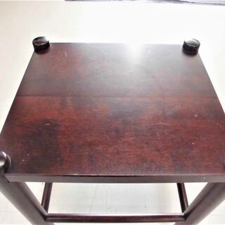 北海道民芸家具 飛騨産業 椅子 スツール 焼印有 幅39x奥行45x高さ42cm クラレインテリア イス 北海道ブランド 木製 ブラウン 苫小牧西店の画像
