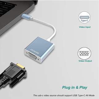 USB C to VGA ケーブル Benfei USB 3.1 Type Cオスの画像