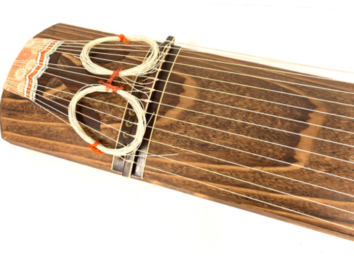 【SOLD OUT！】◆和琴◆13弦琴 和楽器 蒔絵あり 全長184cm 琴柱／琴袋付き 中古